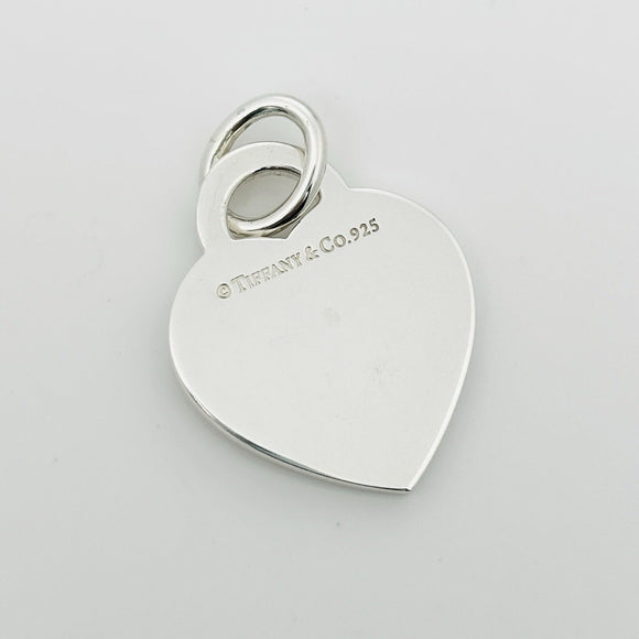 Tiffany & Co. Letter J Heart Pendant Charm Notes Alphabet in 925 Sterling Silver