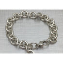 7.5" Medium Tiffany & Co Sterling Silver Blank Heart Tag Charm Bracelet-3