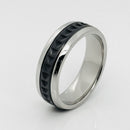 Size 9 Tiffany Caliper Ring Paloma Picasso Black Titanium Steel Mens Unisex-1