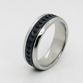 Size 10.5 Tiffany Caliper Ring Paloma Picasso Black Titanium Steel Mens Unisex