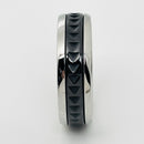 Size 9 Tiffany Caliper Ring Paloma Picasso Black Titanium Steel Mens Unisex-4