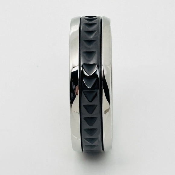 Size 9 Tiffany Caliper Ring Paloma Picasso Black Titanium Steel Mens Unisex