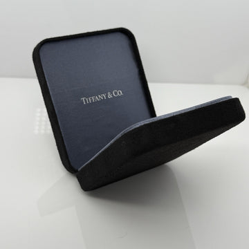 Tiffany Necklace Storage Presentation Black Suede Leather Box and Blue Gift Box