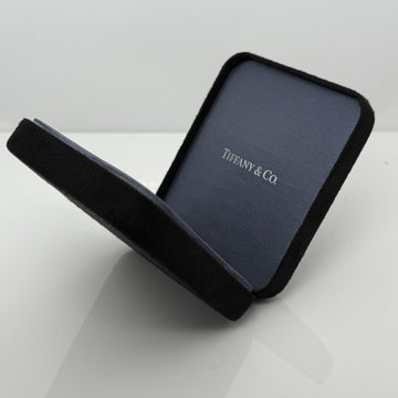 Tiffany Necklace Storage Presentation Black Suede Leather Box and Blue Gift Box - 0