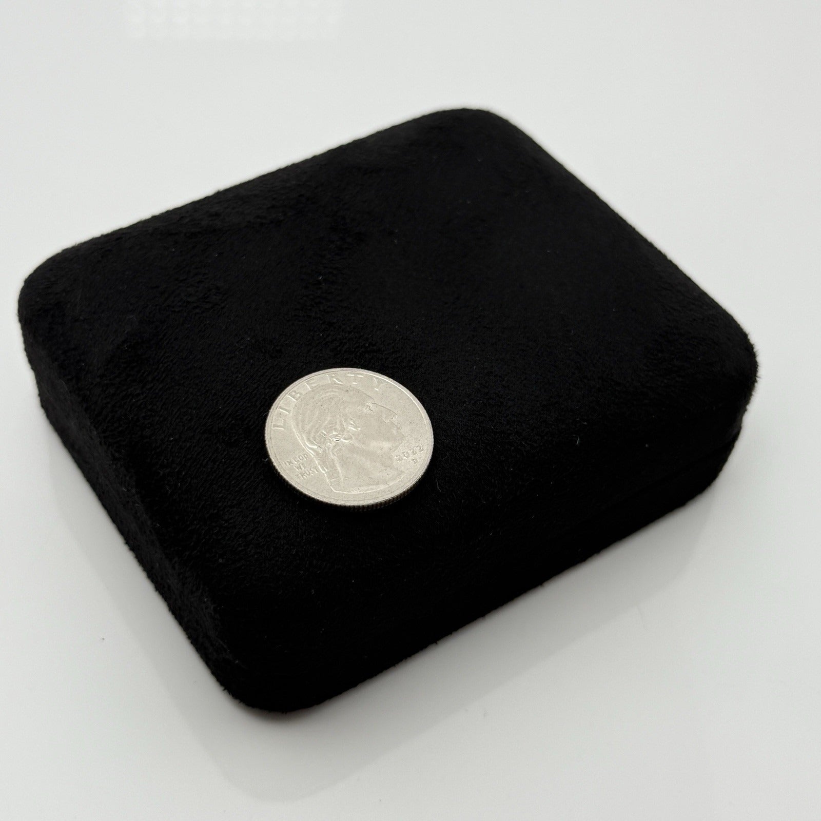 Tiffany Necklace Storage Presentation Black Suede Leather Box and Blue Gift Box