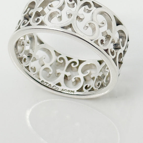 Size 7 Tiffany Venezia Enchant Filigree Ring in Sterling Silver