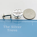 Please Return to Tiffany Oval Cufflinks in Silver with Hallmarks on Back-7