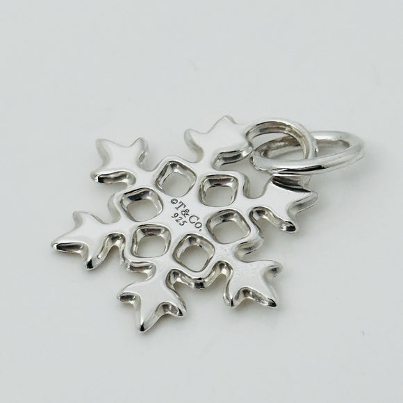 Tiffany & Co Snowflake Charm or Pendant in Sterling Silver