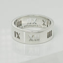 Size 11.5 Tiffany Atlas Ring Stencil Cutout Open Roman Numeral Wide Band Mens-5
