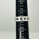 Size 11.5 Tiffany Atlas Ring Stencil Cutout Open Roman Numeral Wide Band Mens-6