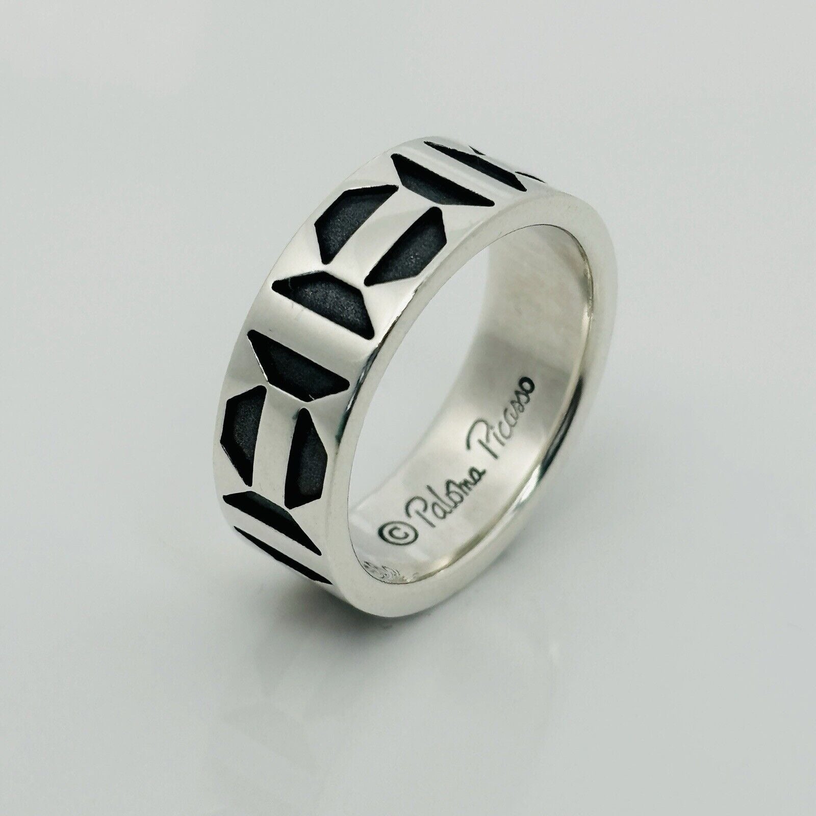 Size 6.5 Tiffany Zellige Ring Paloma Picasso Black Etched