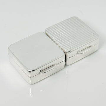 Tiffany & Co. Double PillBox Trinket Snuff Box Vintage in Silver