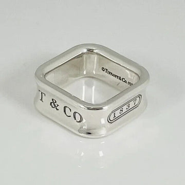 Size 4 Tiffany 1837 Square Ring in Sterling Silver Unisex Mens
