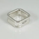 Size 4 Tiffany 1837 Square Ring in Sterling Silver Unisex Mens-4