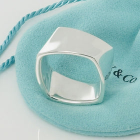 Size 4.5 Tiffany Frank Gehry Torque Ring Mens Unisex in Sterling Silver