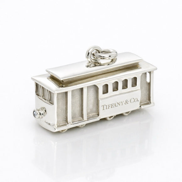 Tiffany & Co. Trolley Cable Car Charm with Diamond in Sterling Silver London