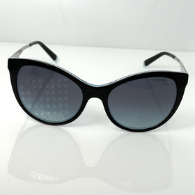 Tiffany & Co Women's Sunglasses Silver Diamond Point Black Blue TF4159 8274/9S - 0