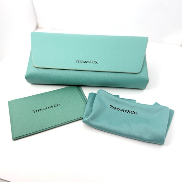 Tiffany & Co Women's Sunglasses Silver Diamond Point Black Blue TF4159 8274/9S
