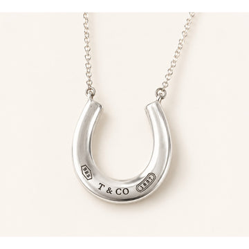 18" Tiffany 1837 Horseshoe Pendant Necklace in Silver / Good Luck Charm Horse
