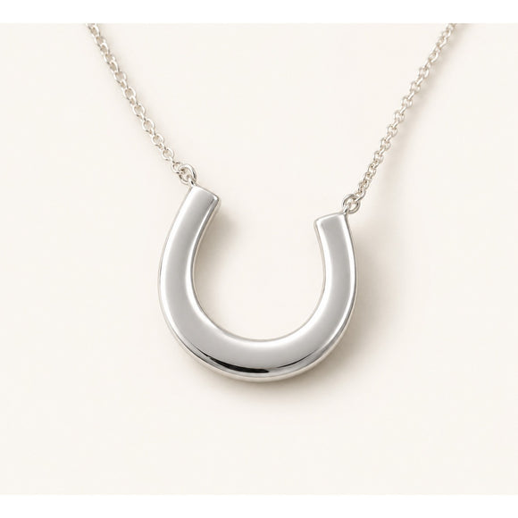 18" Tiffany 1837 Horseshoe Pendant Necklace in Silver / Good Luck Charm Horse
