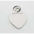 Tiffany & Co Sterling Silver Engravable Blank Heart Tag Charm or Pendant GENUINE-1