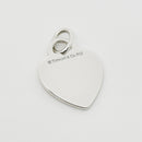 Tiffany & Co Sterling Silver Engravable Blank Heart Tag Charm or Pendant GENUINE-2