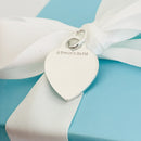 Tiffany & Co Sterling Silver Engravable Blank Heart Tag Charm or Pendant GENUINE-4