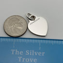 Tiffany & Co Sterling Silver Engravable Blank Heart Tag Charm or Pendant GENUINE-7