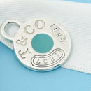 Tiffany 1837 Charm or Pendant in Blue enamel and Sterling Silver-1