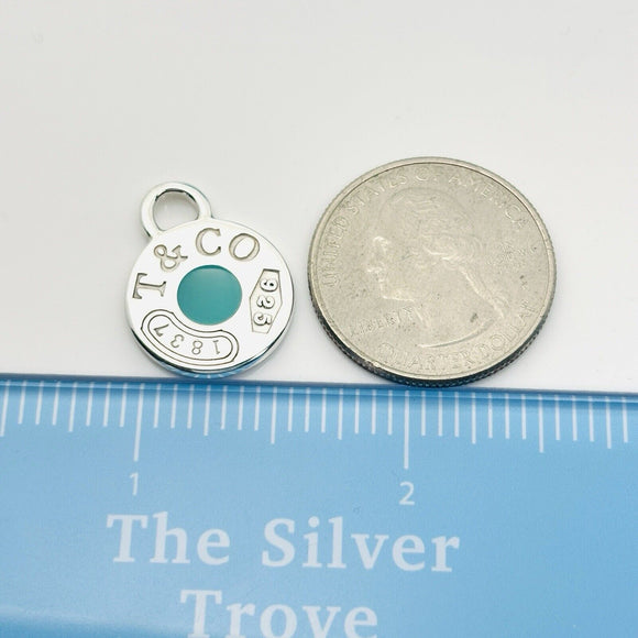 Tiffany 1837 Charm or Pendant in Blue enamel and Sterling Silver