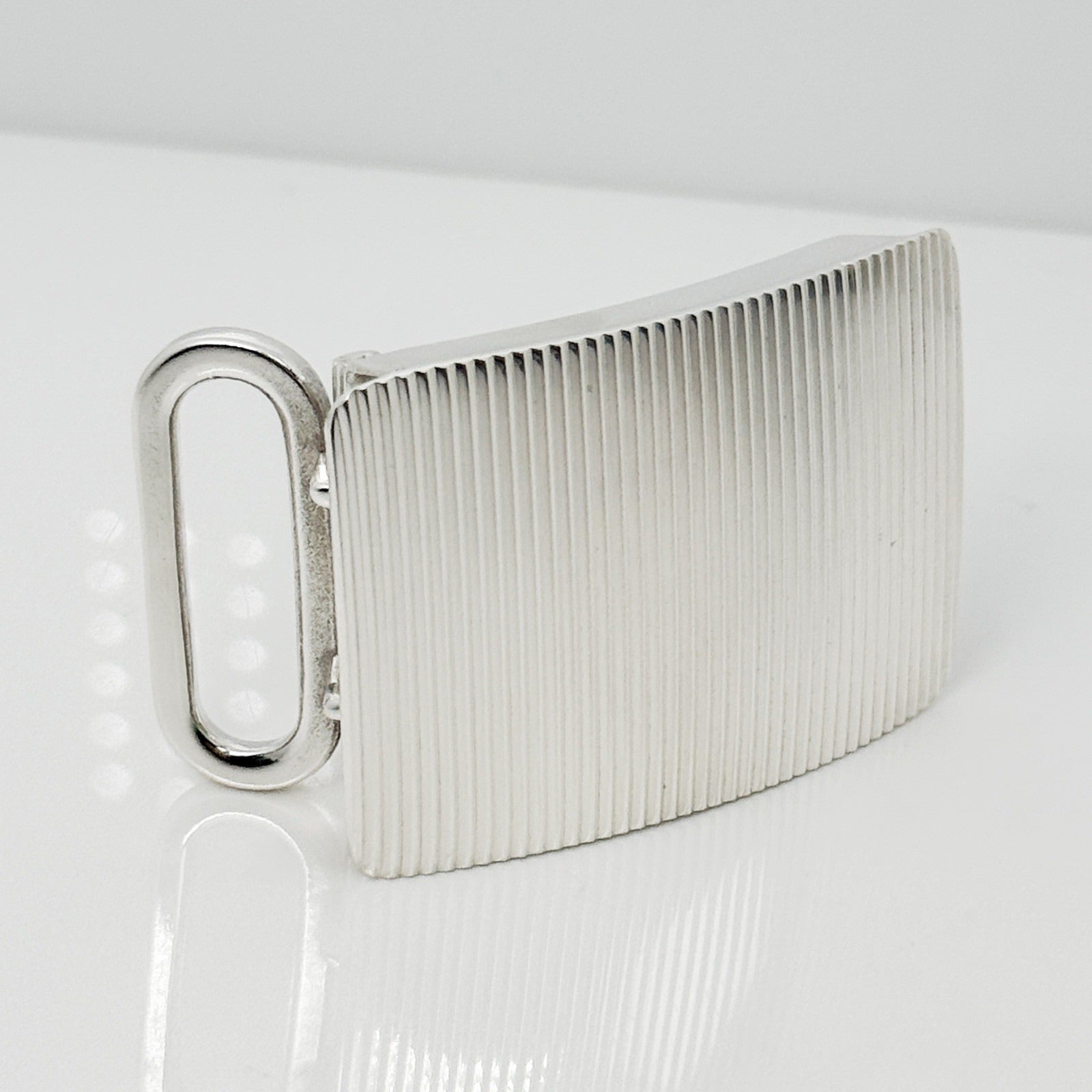 Tiffany & Co. Engine Turn Belt Buckle Tiffany& Co. Sterling Silver