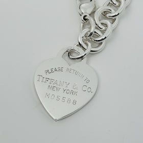 8.75" Extra Large Please Return to Tiffany New York Heart Tag Charm Bracelet - 0