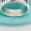 Size 11.5 RARE Tiffany Atlas Ring Black Enamel and Sterling Silver Mens Unisex-5