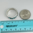 Size 11.5 RARE Tiffany Atlas Ring Black Enamel and Sterling Silver Mens Unisex-8