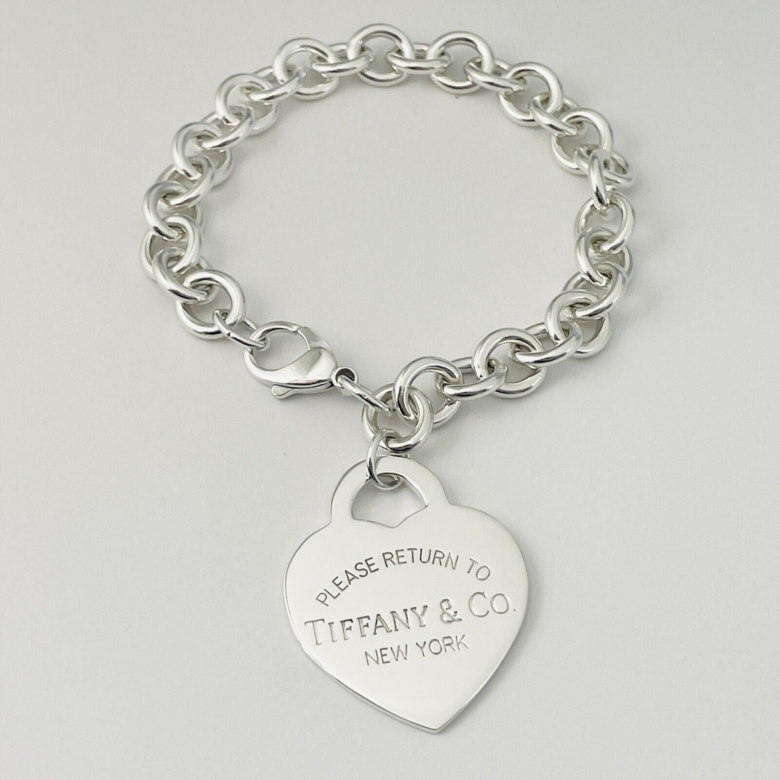 VINTAGE ティファニー Return to heart bracelet RARE Return to Tiffany & Co. Large Diamond Heart Tag Bracelet