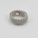 Size 6 Tiffany & Co Somerset Ring Mesh Weave Flexible Ring in Sterling Silver - 2