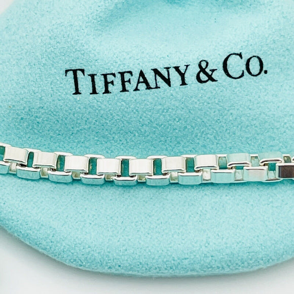 20” Tiffany & Co Venetian Box Link Necklace in Sterling Silver - Large Men’s Unisex