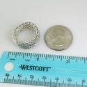 Size 6.5 Tiffany & Co Somerset Ring Mesh Weave Flexible Ring in Sterling Silver - 6