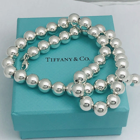 20” Mens Tiffany & Co HardWear Necklace 10mm Bead Ball in Sterling Silver