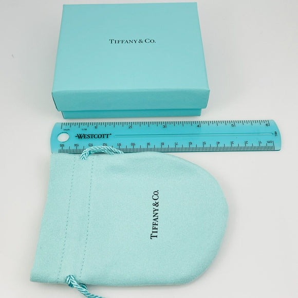 Tiffany & Co Large Blue Jewelry Drawstring Pouch and Blue Gift Box