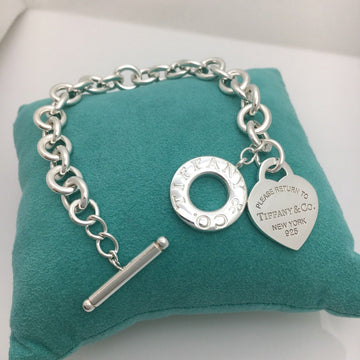 Please Return to Tiffany & Co Heart Tag Toggle Bracelet in Sterling Silver - 0