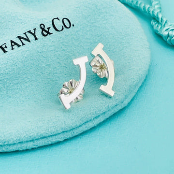 Tiffany T Smile Wire Stud Earrings in 925 Sterling Silver - 0