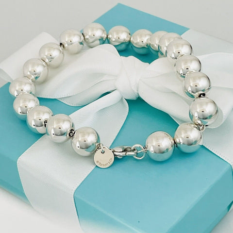 Tiffany HardWear Ball Bracelet in Sterling Silver 10mm Beads - 8.25" Medium/Large - 0