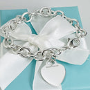 8" Tiffany & Co Classic Heart Tag Charm Bracelet in Sterling Silver-2
