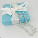 Tiffany & Co Layered Bead Chain Necklace 34 Inches-2