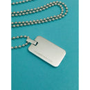 20" Tiffany & Co  Mens Unisex Atlas Dog Tag Bead Necklace in Sterling Silver-4