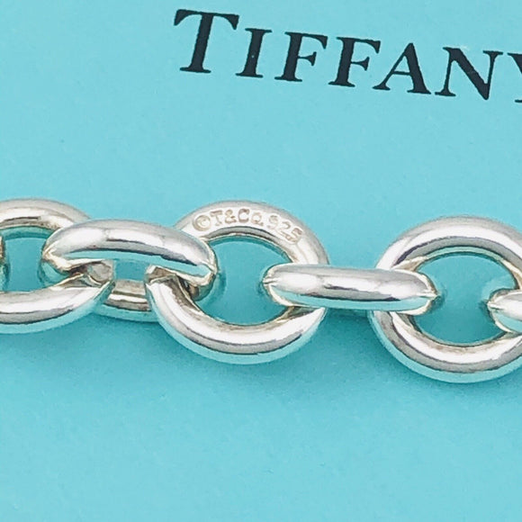 22" Tiffany Round Link Rolo Necklace in Silver - Mens Unisex