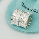 Tiffany T&CO 1837 Hoop Huggie Earrings in Sterling Silver-2