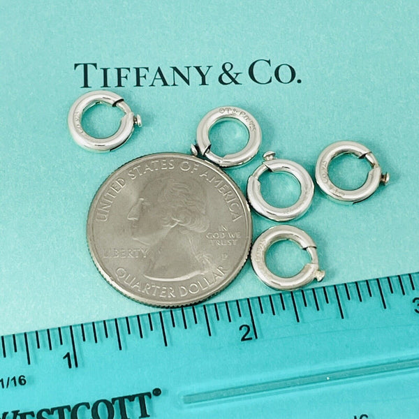 Tiffany Blue Enamel Oval Clasping Link Jump Ring Charm or Bracelet Extender - 16