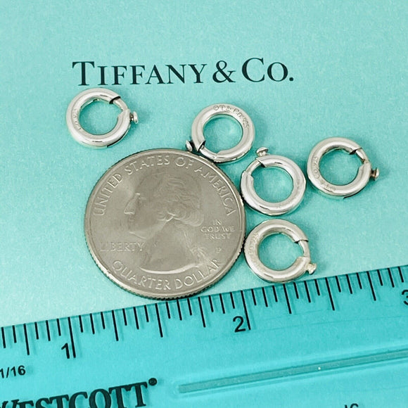 Tiffany Blue Enamel Oval Clasping Link Jump Ring Charm or Bracelet Extender